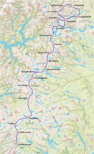 Itinéraire du raid d'avril-mai 2010 du Hardangervidda au Jotunheimen