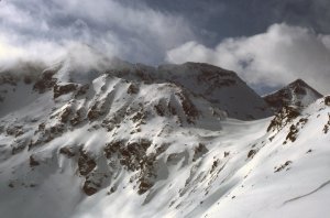 Le versant est du col de Mirabail - Février 1984.