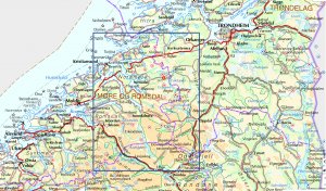 Carte de situation - Dovrefjell, Trollheimen et Nordmore